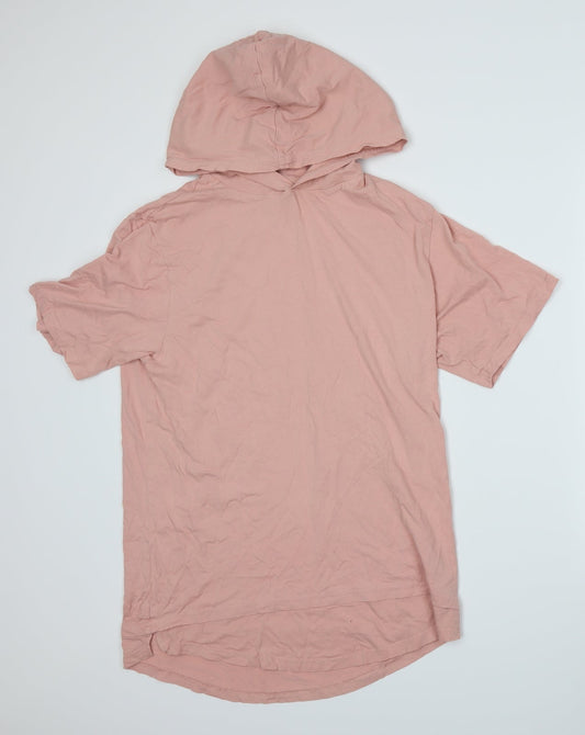 FOREVER 21 Mens Pink  Jersey Pullover Hoodie Size S