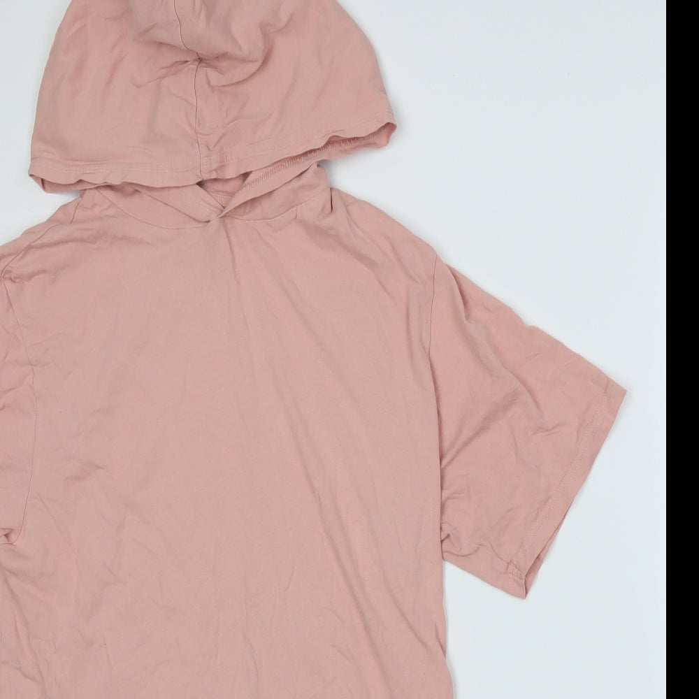 FOREVER 21 Mens Pink  Jersey Pullover Hoodie Size S