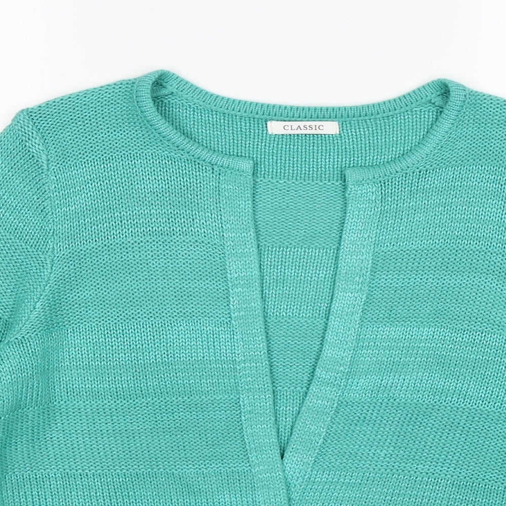 Classic Womens Green  Knit  Jumper Size 12