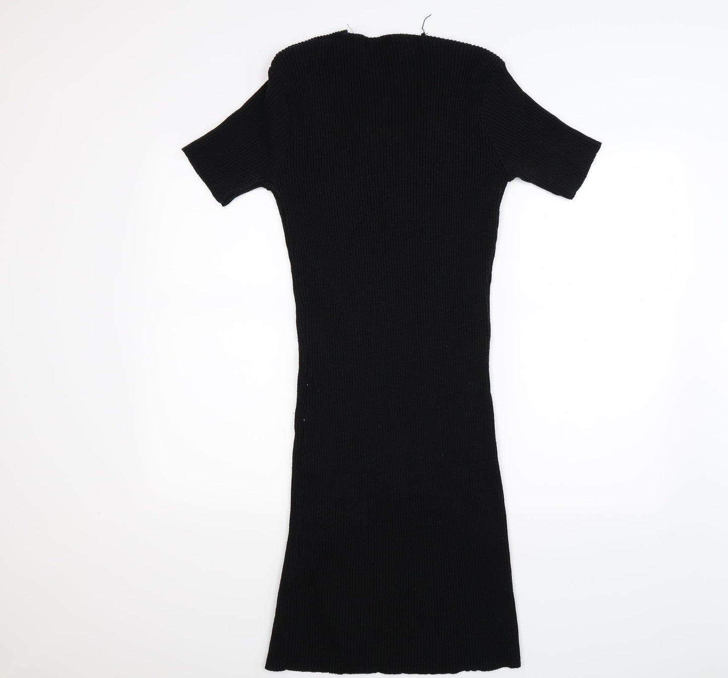 Missguided Womens Black Striped Knit Jumper Dress  Size 12