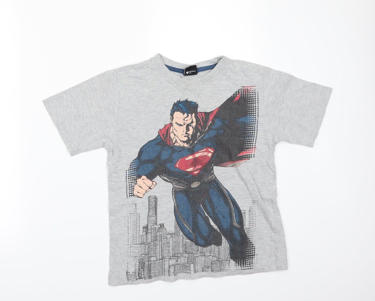 M&Co Boys Grey   Basic T-Shirt Size 8-9 Years