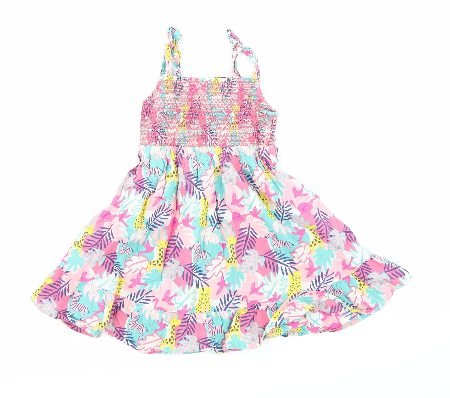 Marks and Spencer Girls Pink Floral  Shift  Size 2-3 Years