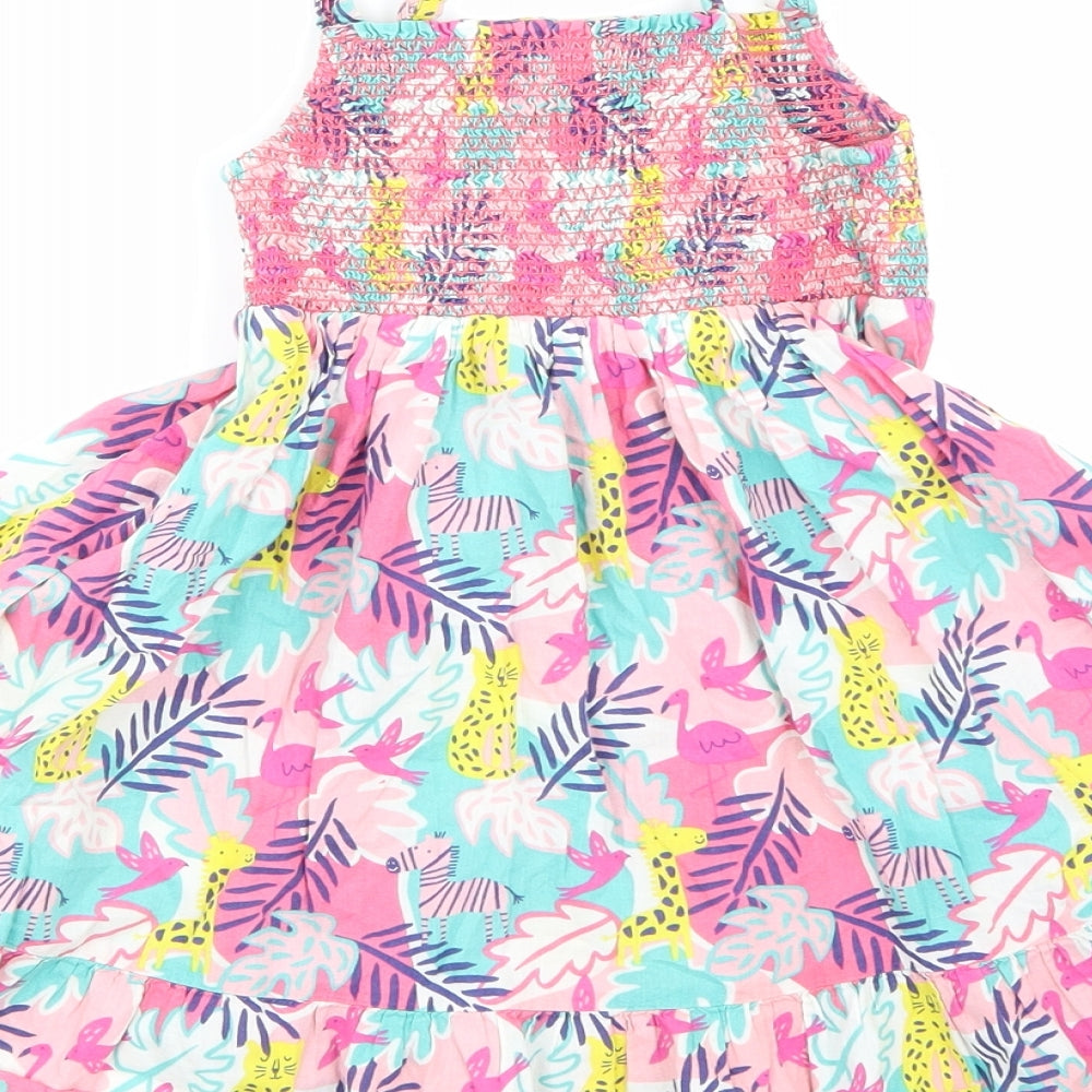 Marks and Spencer Girls Pink Floral  Shift  Size 2-3 Years