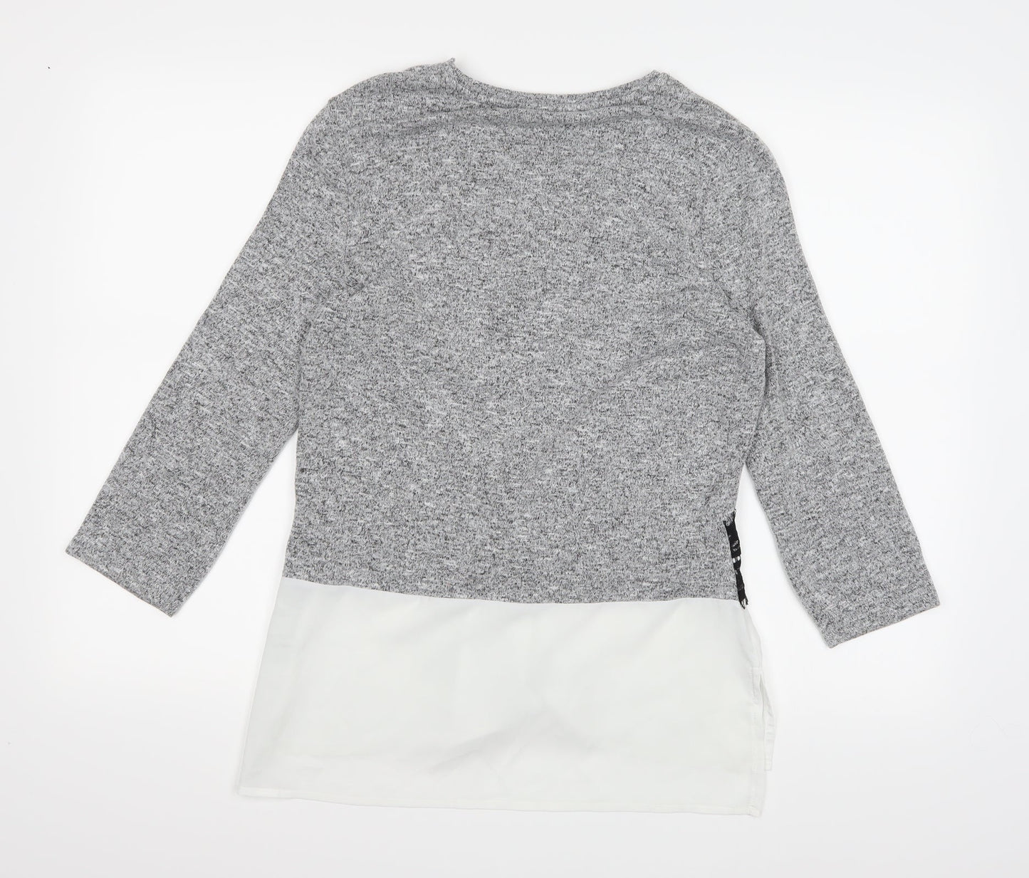 TU Womens Grey  Knit Pullover Jumper Size 12