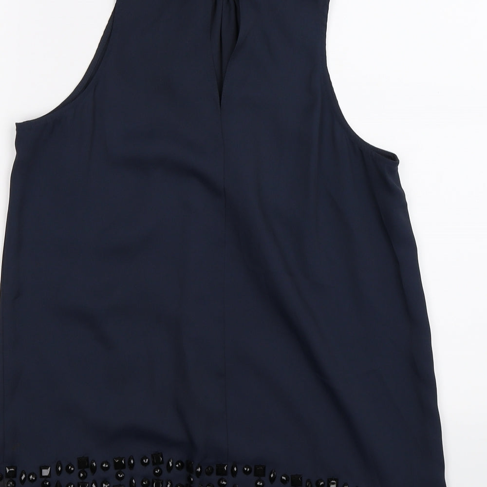 NEXT Womens Blue  Chiffon Tunic Blouse Size 10