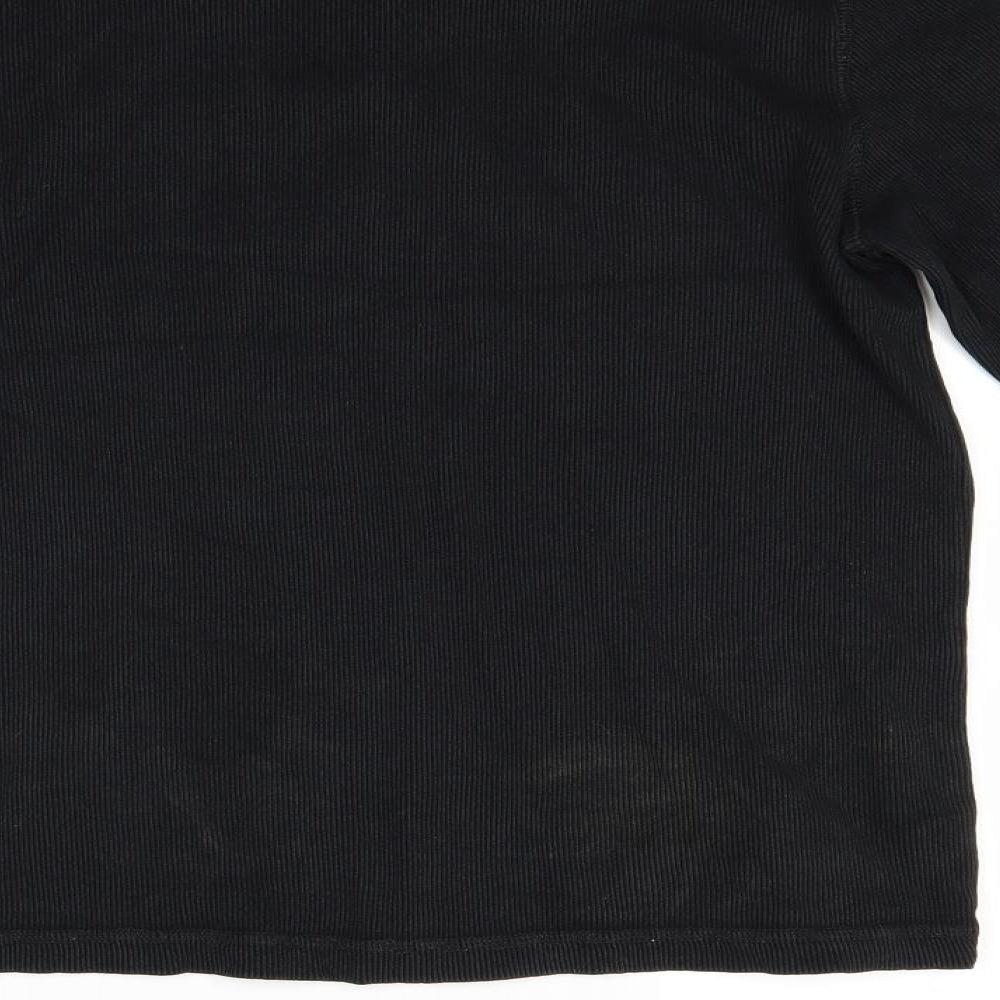 Borton Mens Black    Button-Up Size M