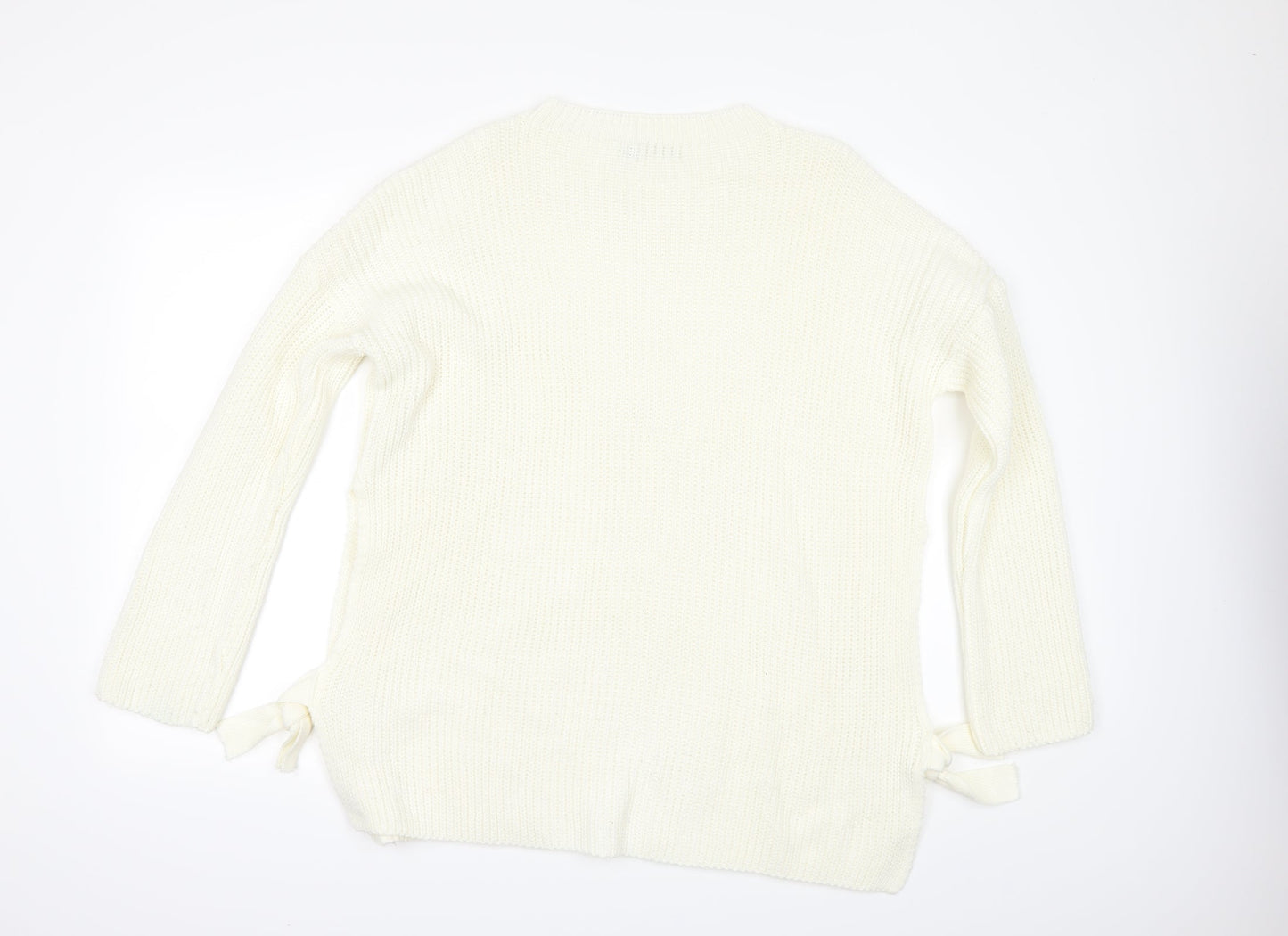 booh Womens Ivory   Pullover Jumper Size M  - tie sides