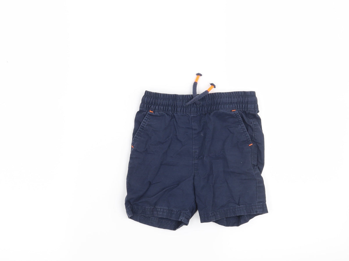 Preloved F&F Boys Blue   Cropped Trousers Size 18-24 Months - Front