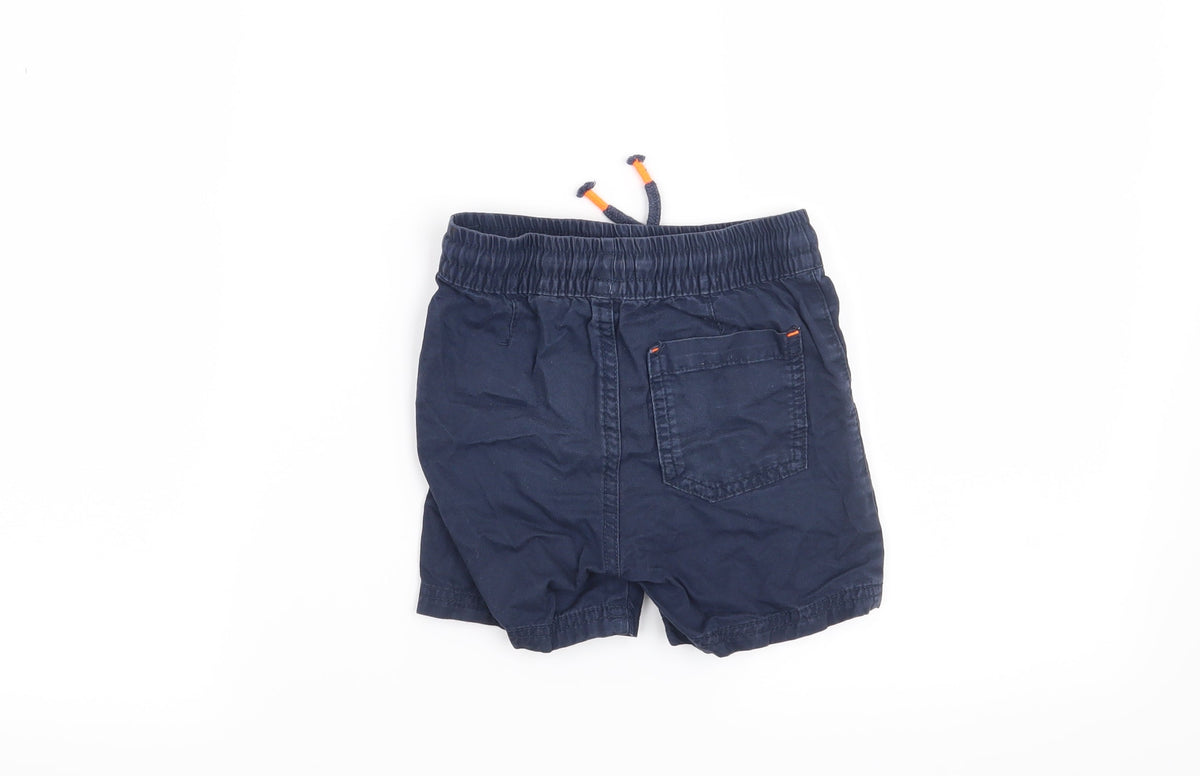Preloved F&F Boys Blue   Cropped Trousers Size 18-24 Months - Back