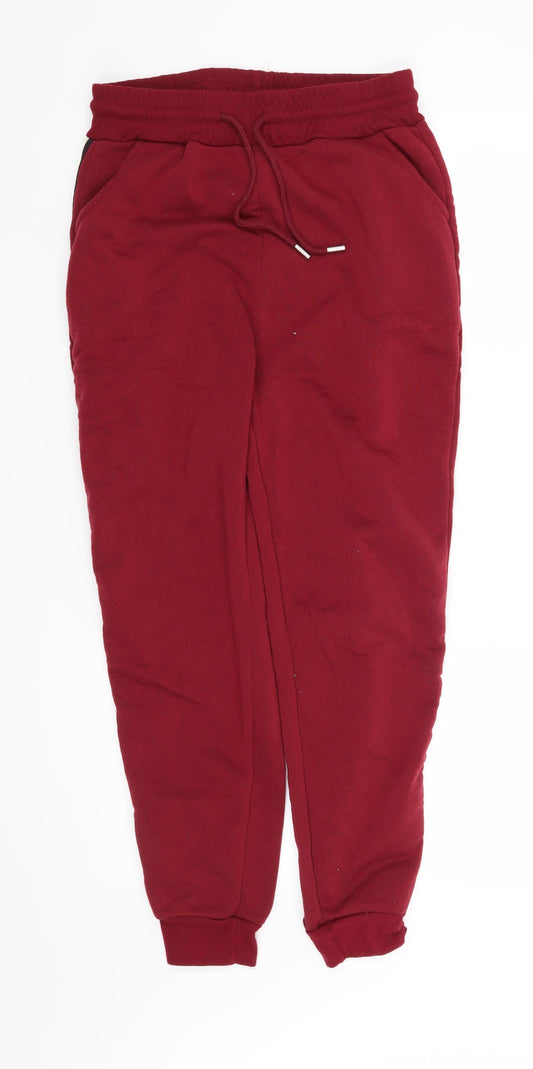 Preworn Womens Red Striped  Sweatpants Trousers Size L L25 in