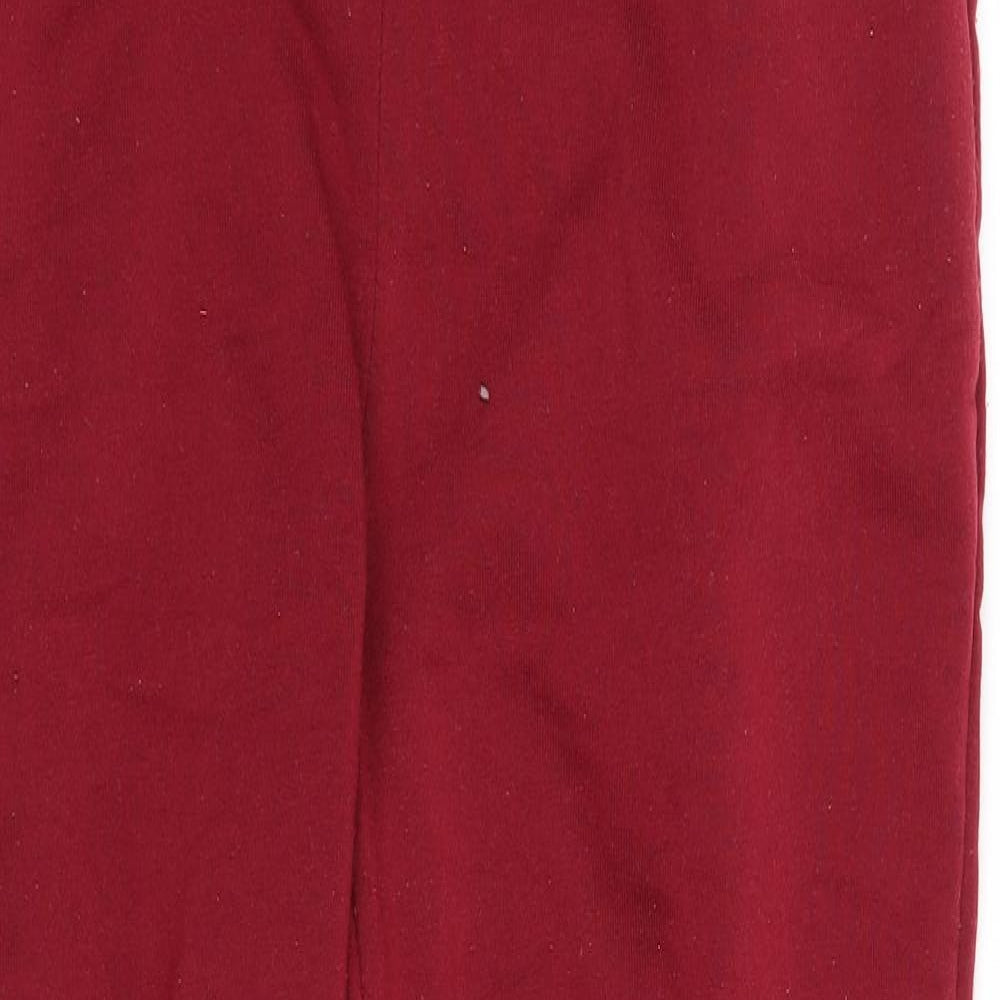 Preworn Womens Red Striped  Sweatpants Trousers Size L L25 in