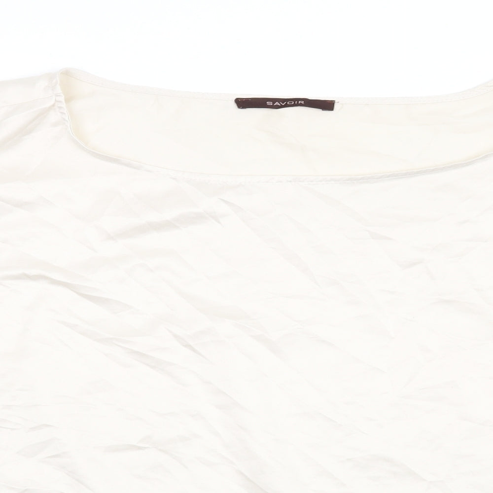 Savoir Womens Beige   Basic Blouse Size 24