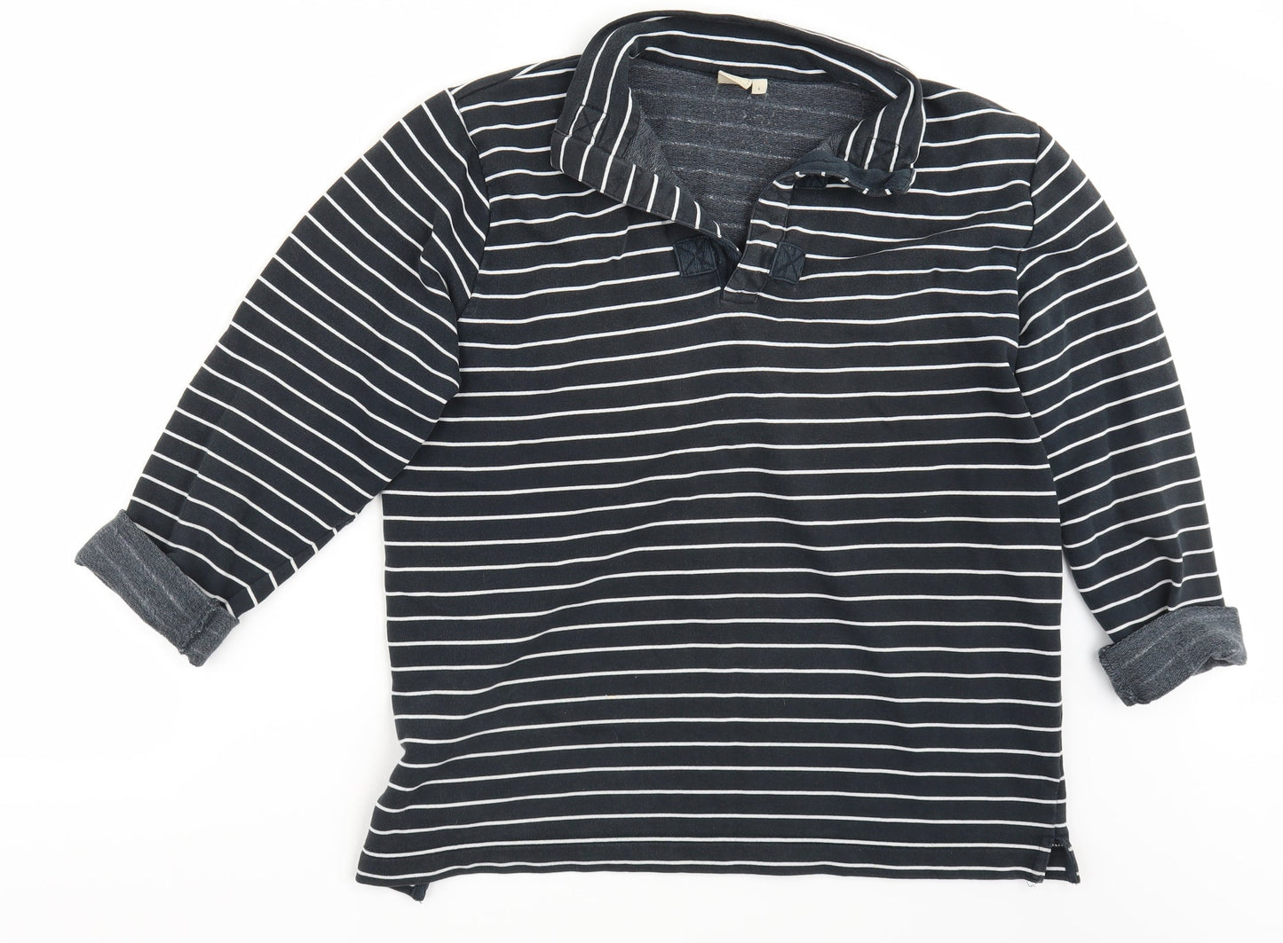 Cotton Traders Womens Blue Striped  Pullover Jumper Size L