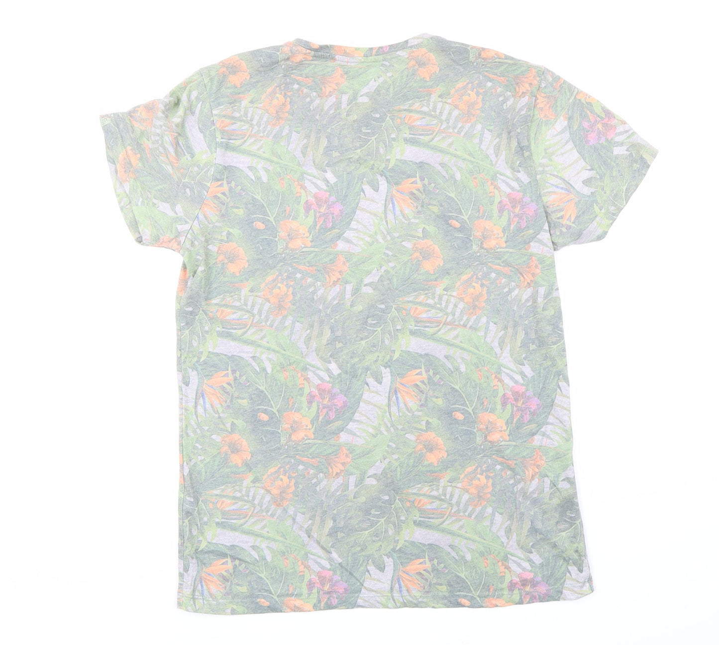 Cedar Wood State Mens Green Floral   T-Shirt Size S