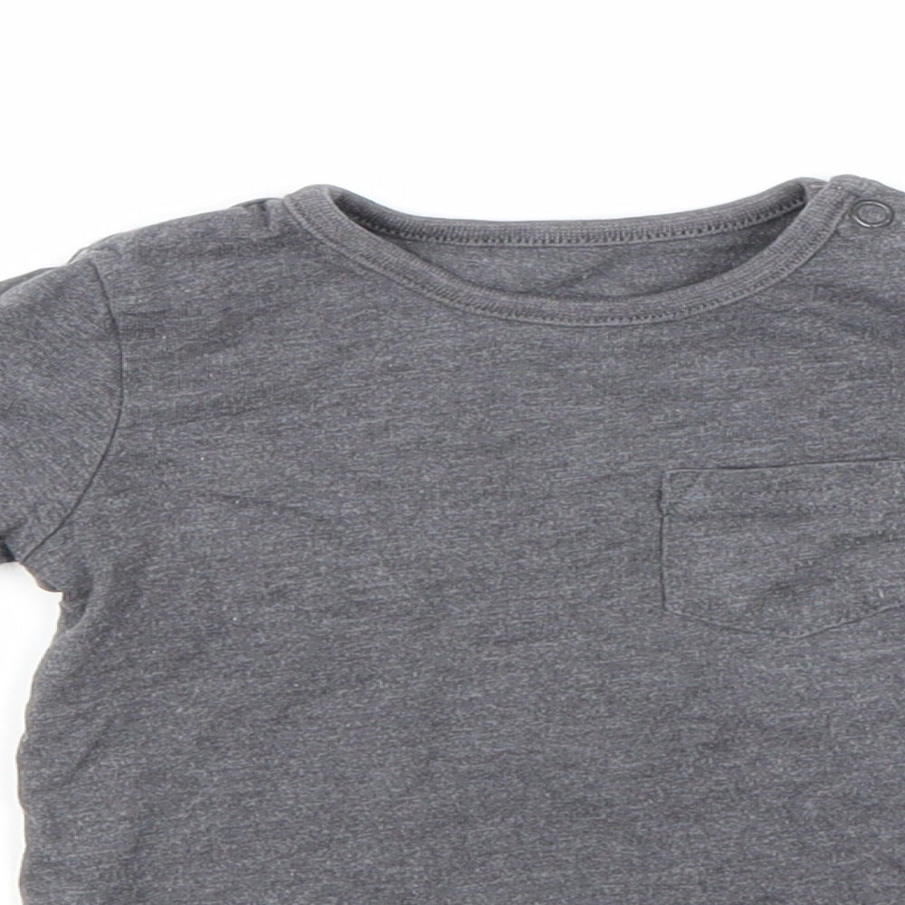 TU Boys Grey   Basic Polo Size 9-12 Months