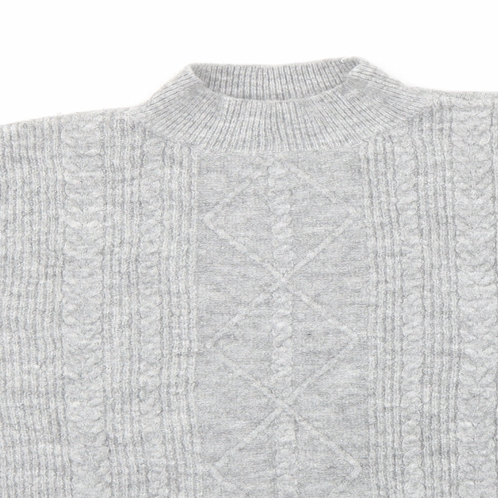 Peacocks Womens Grey  Knit Pullover Jumper Size S