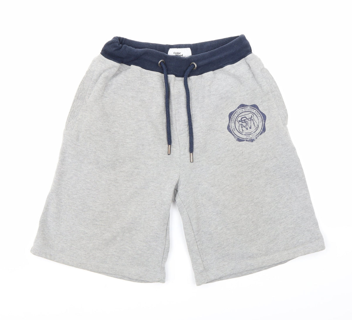 Preloved Cedar Wood State Boys Grey   Sweat Shorts Size M - Front