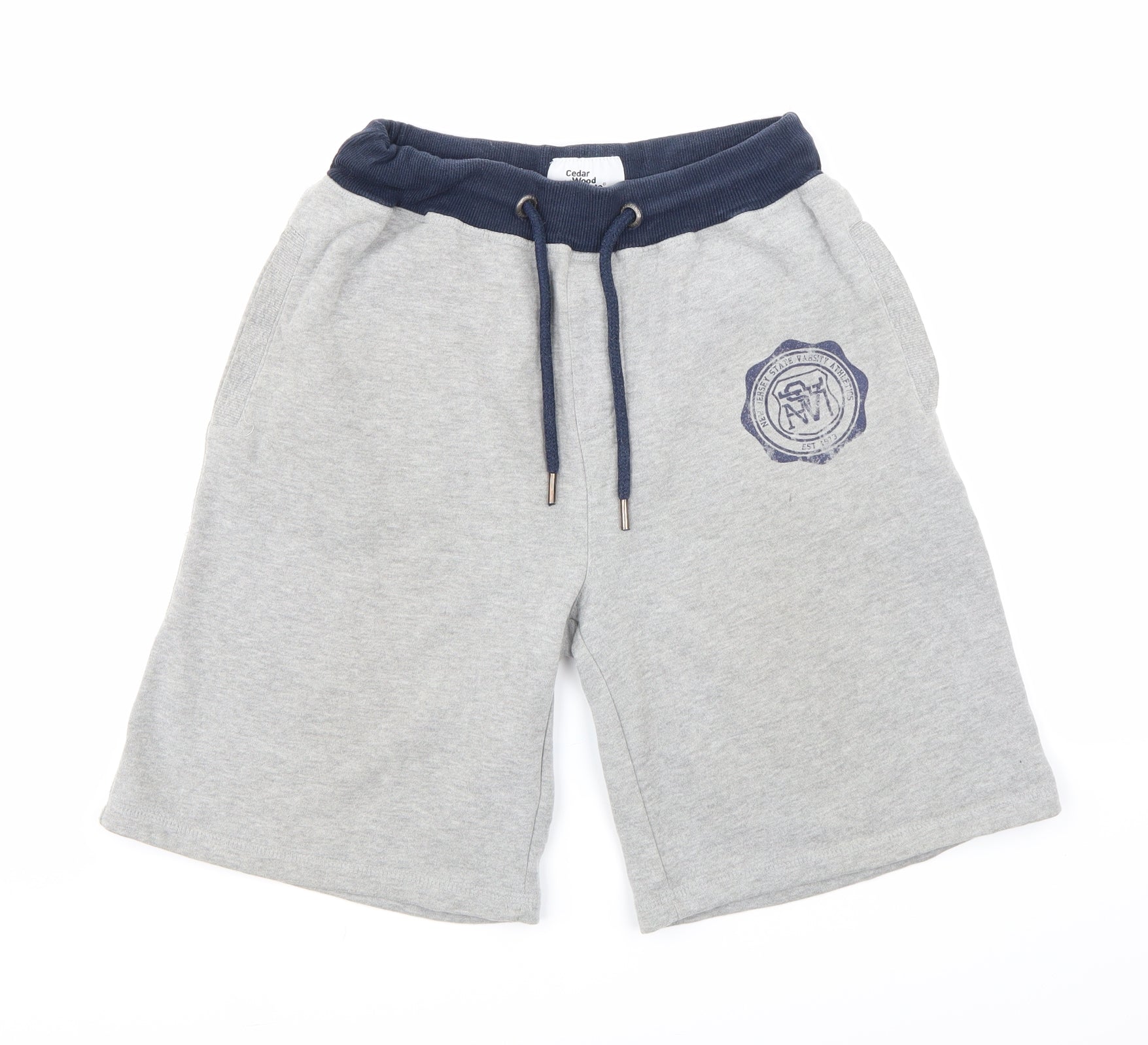 Preloved Cedar Wood State Boys Grey   Sweat Shorts Size M - Front