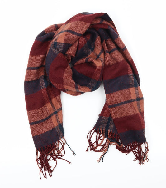 Matalan Womens Red Check Knit  Scarf