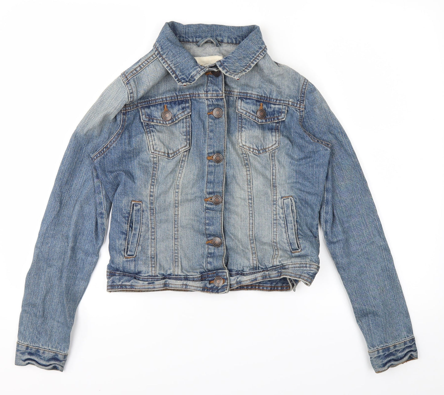 DenimCo Womens Blue  Denim Bomber Jacket Jacket Size 8