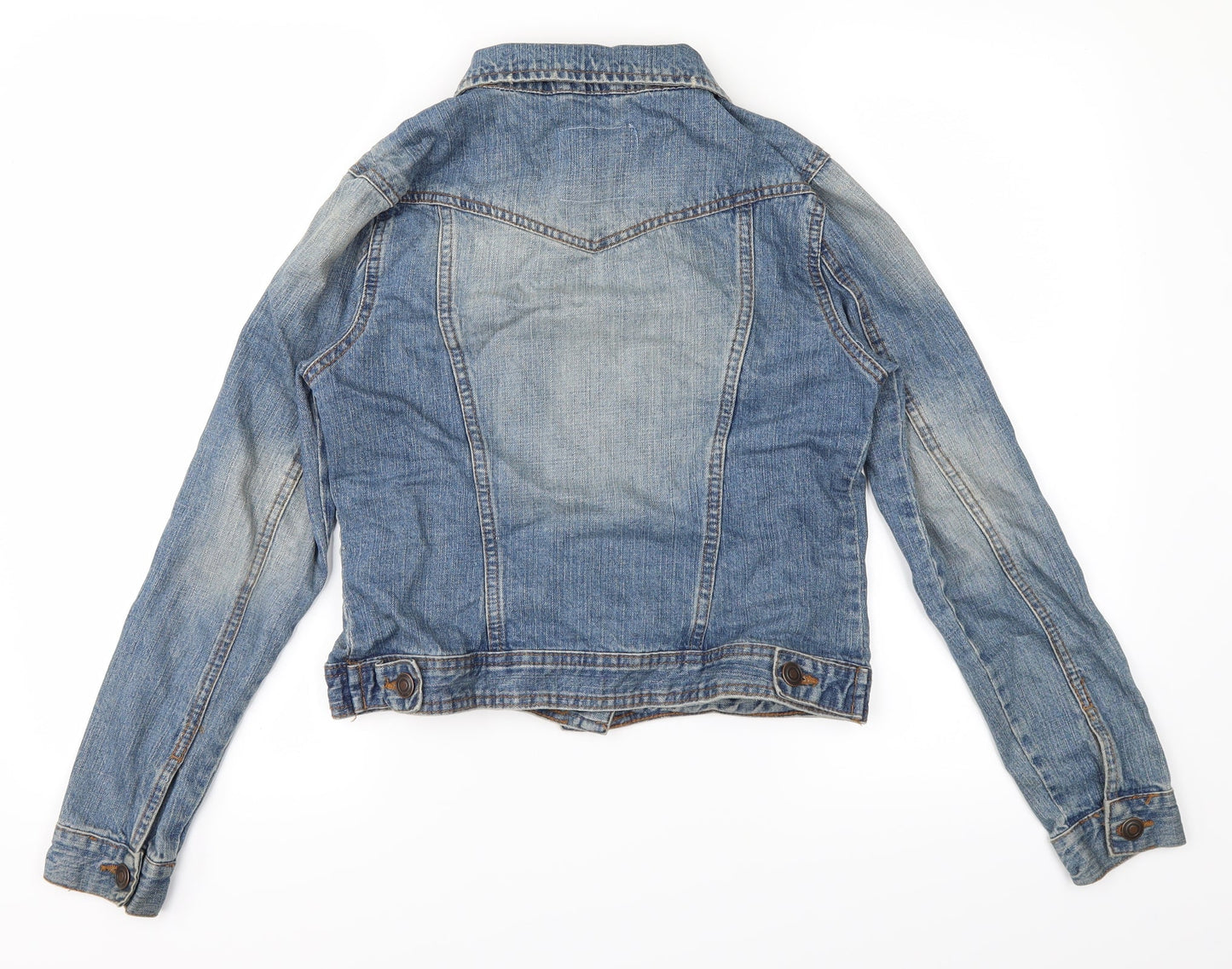 DenimCo Womens Blue  Denim Bomber Jacket Jacket Size 8