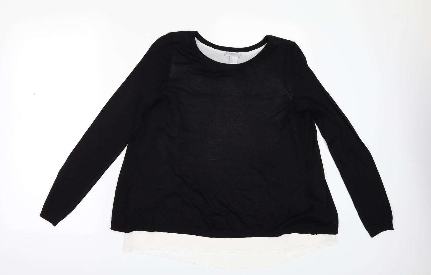 H&M Womens Black   Pullover Jumper Size S