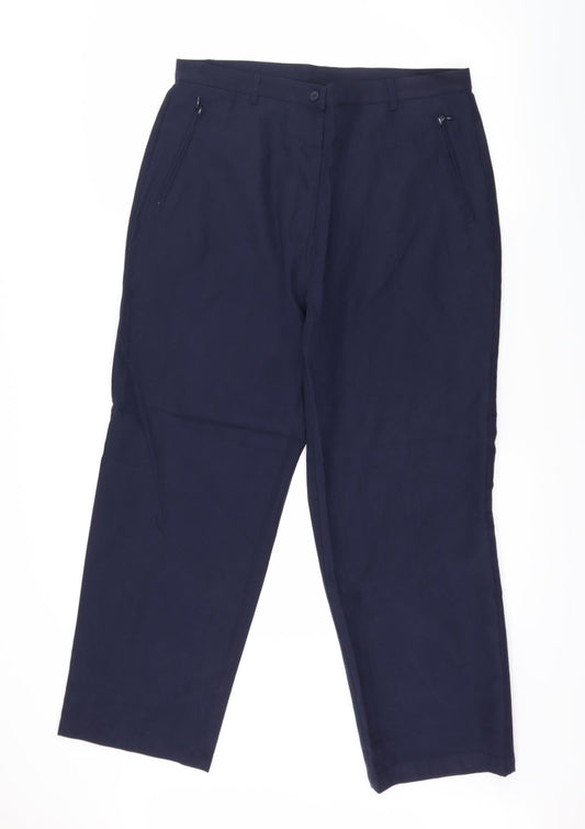 Preworn Womens Blue   Trousers  Size 16 L26 in