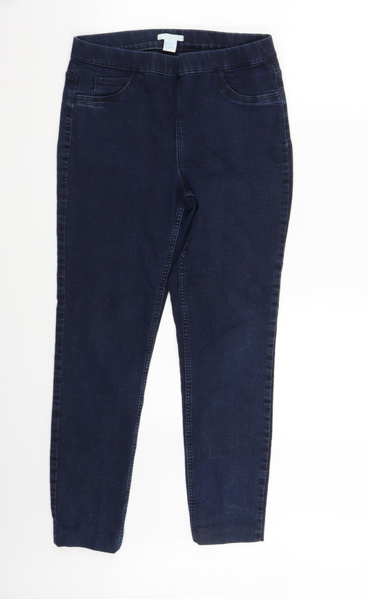 H&M Womens Blue   Cropped Jeans Size 10 L26 in