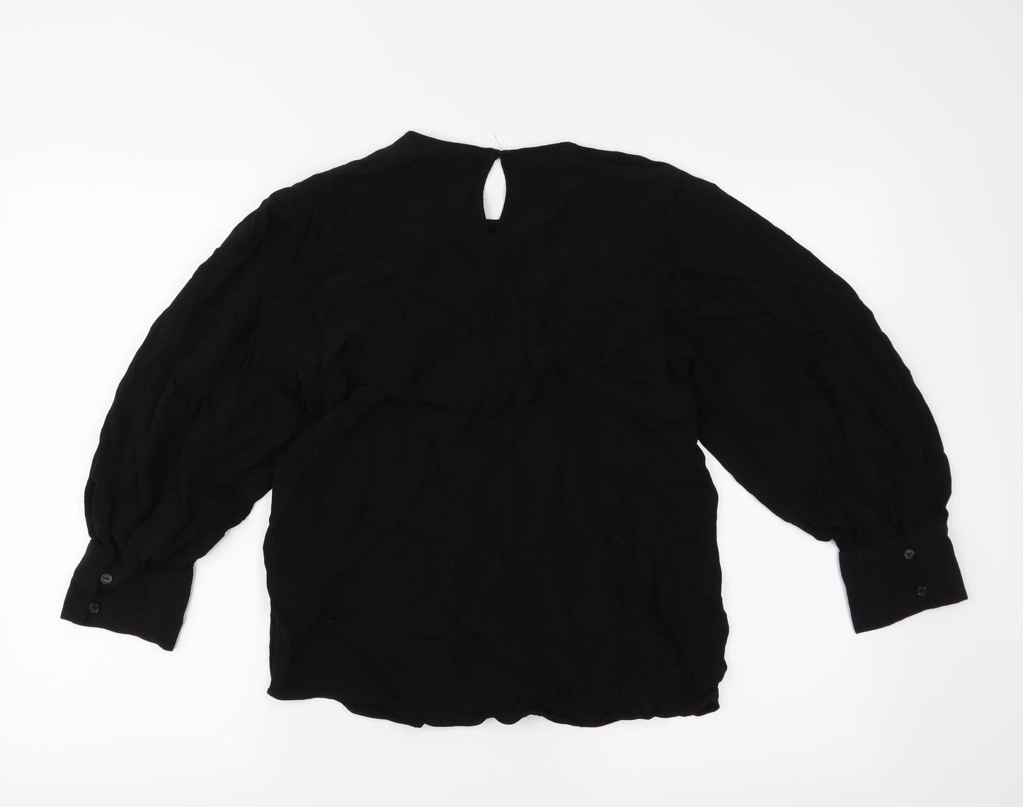 H&M Womens Black   Basic Blouse Size 10