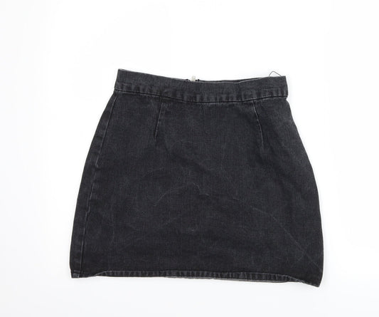 denim co Womens Black  Denim A-Line Skirt Size 10