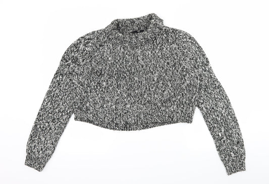 H&M Womens Black  Knit Pullover Jumper Size M