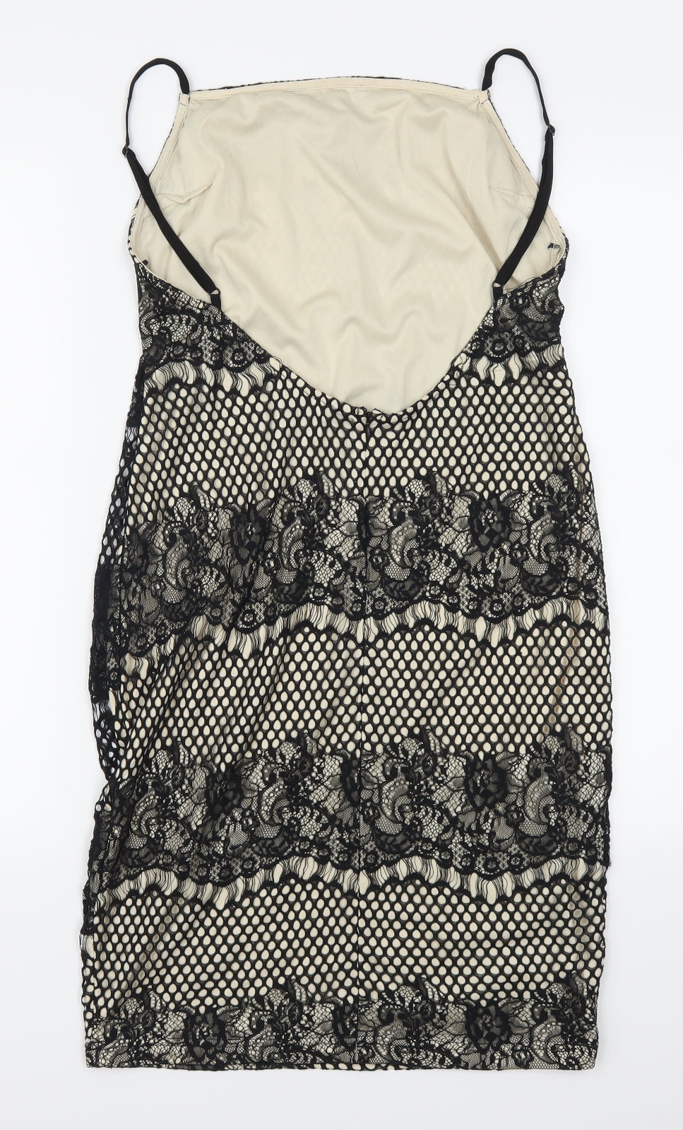 Missguided Womens Beige  Lace Mini  Size 14
