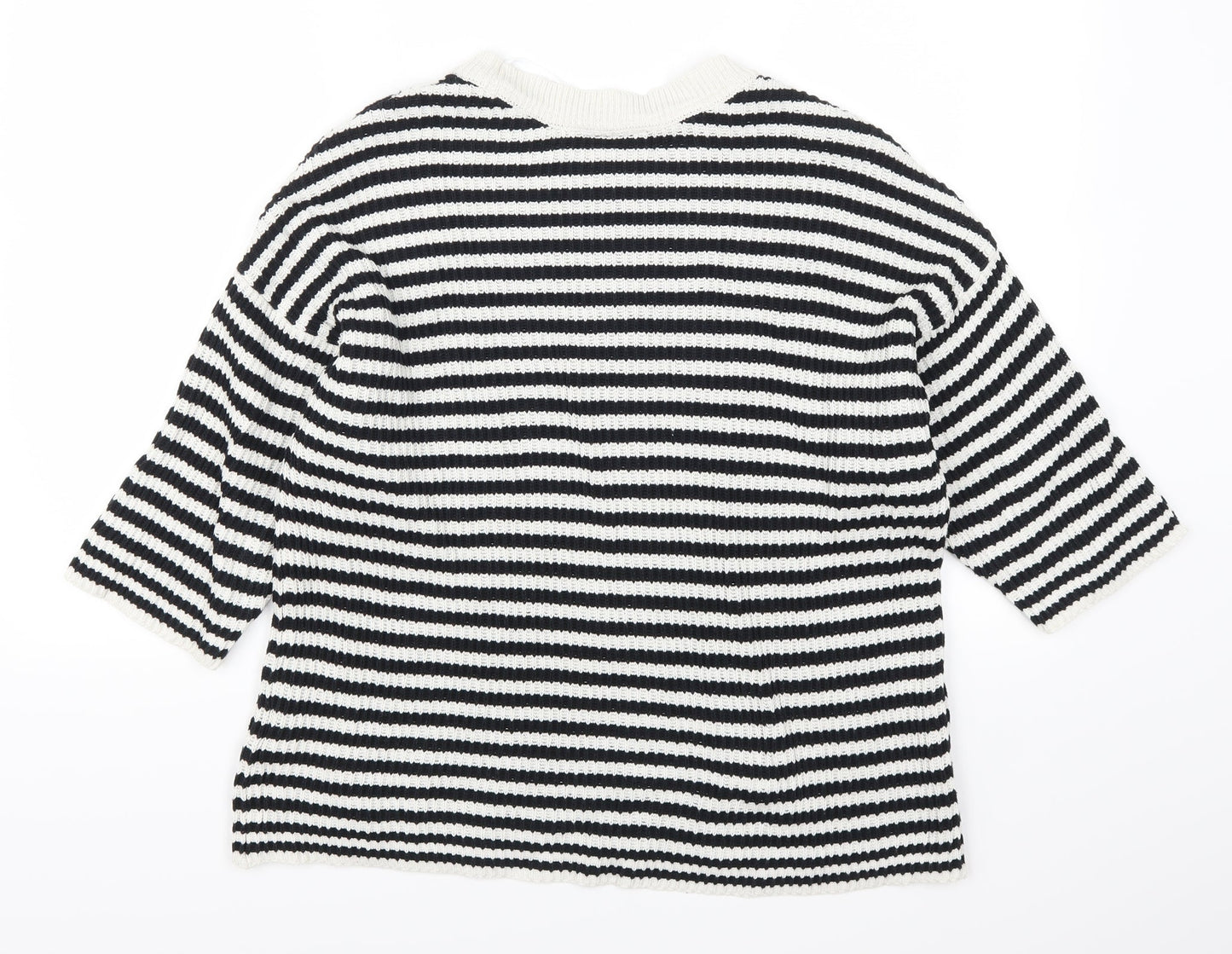 Noisy may Womens Black Striped  Pullover Jumper Size XS