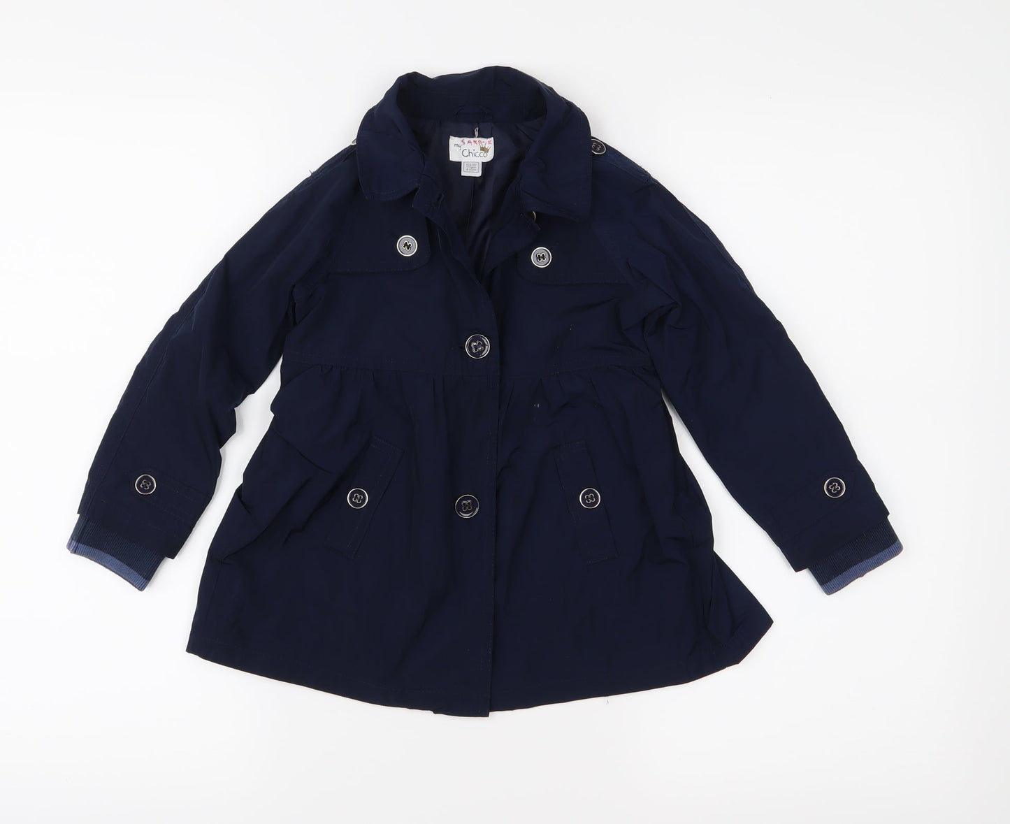 Chicco Girls Blue   Basic Coat Coat Size 4 Years