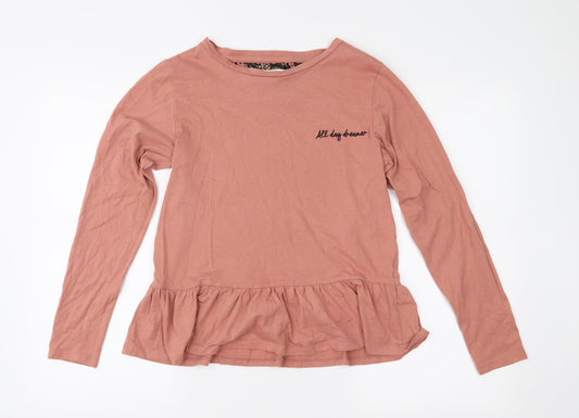NEXT Womens Pink  Jersey Top Pyjama Top Size 8