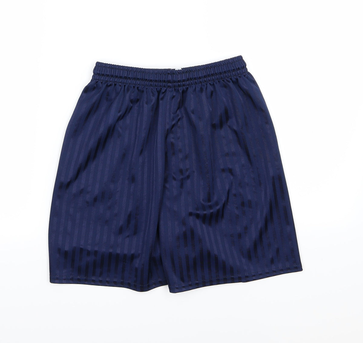 Preloved Preworn Mens Blue Striped  Sweat Shorts Size S - Front
