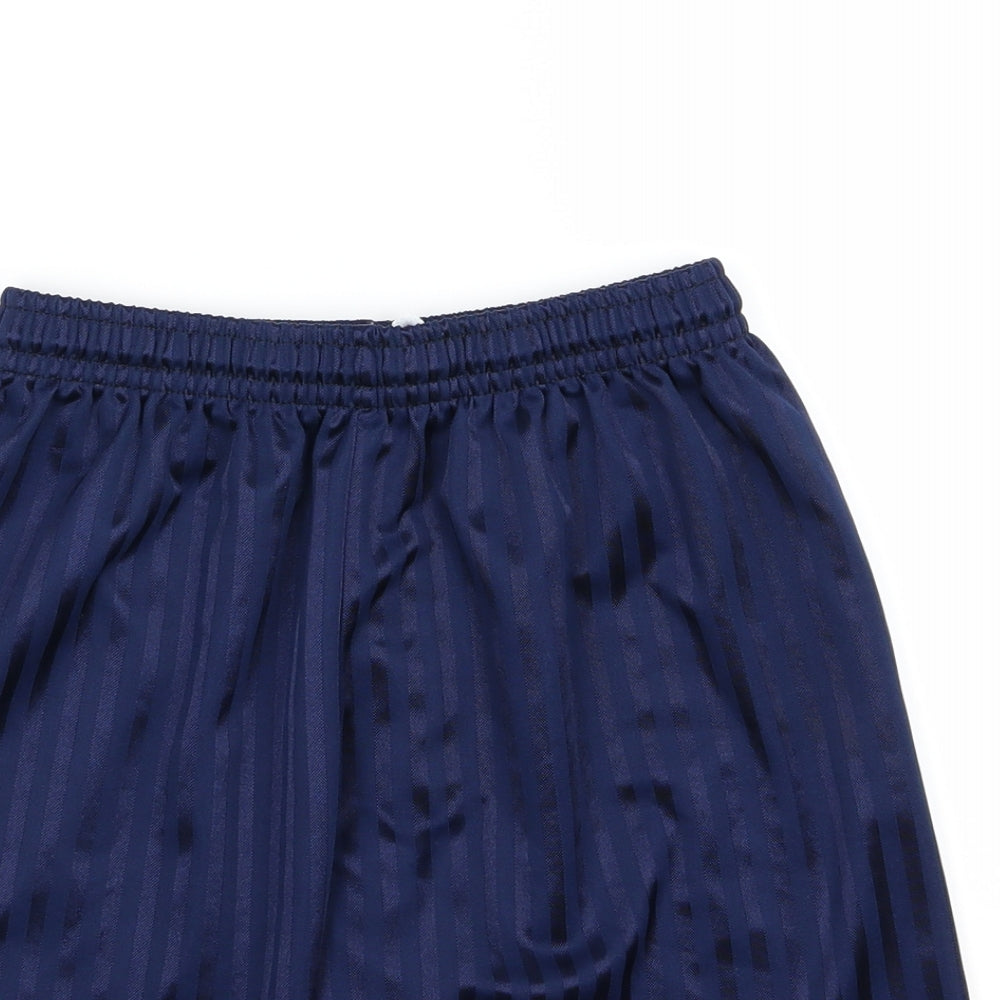 Preloved Preworn Mens Blue Striped  Sweat Shorts Size S - Detail