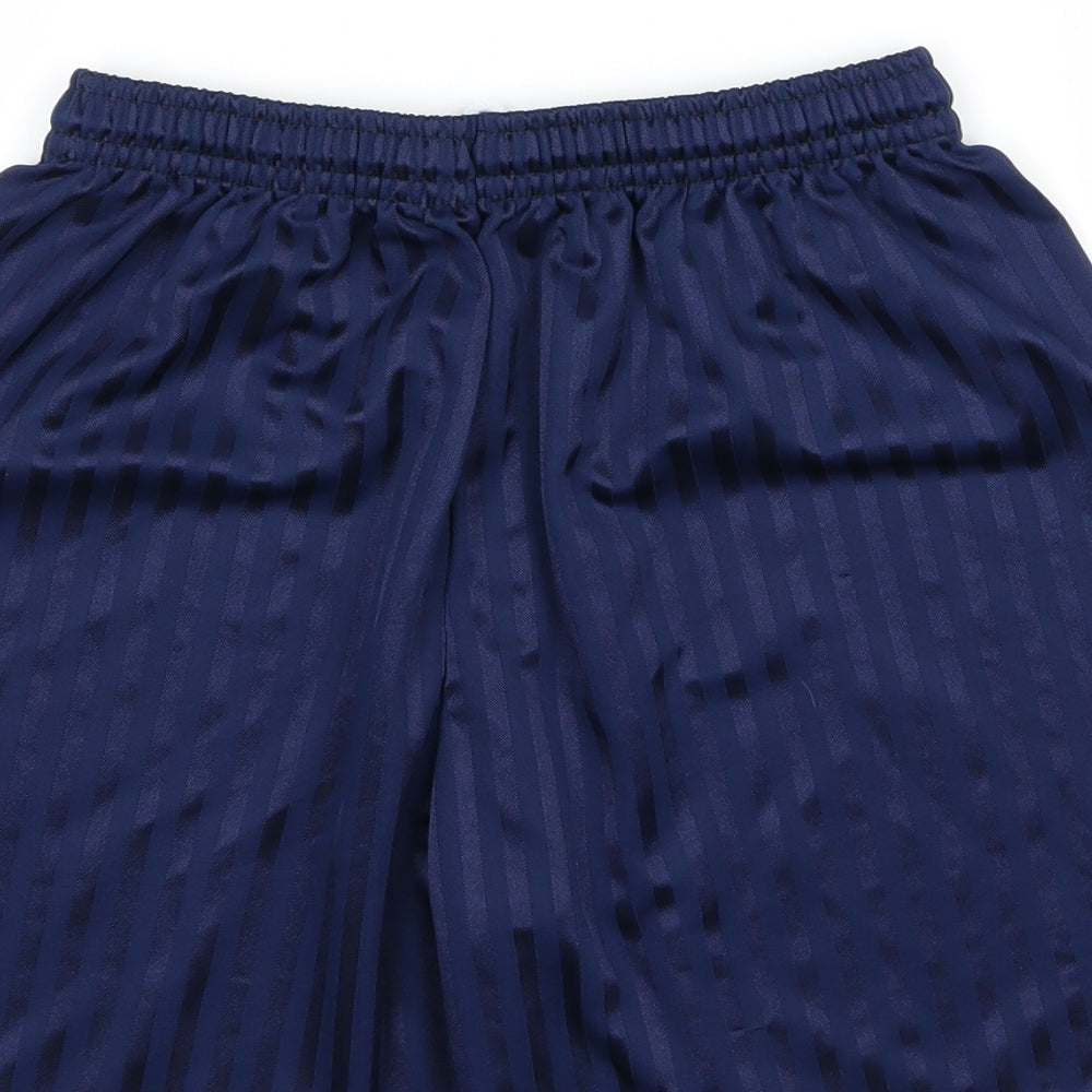 Preloved Preworn Mens Blue Striped  Sweat Shorts Size S - Label