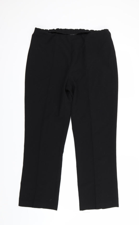 Artisa Womens Black  Rayon Trousers  Size 12 L28 in