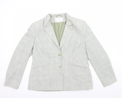 Additional front view of Autonomy women’s green jacket suit jacket, size UK 16
