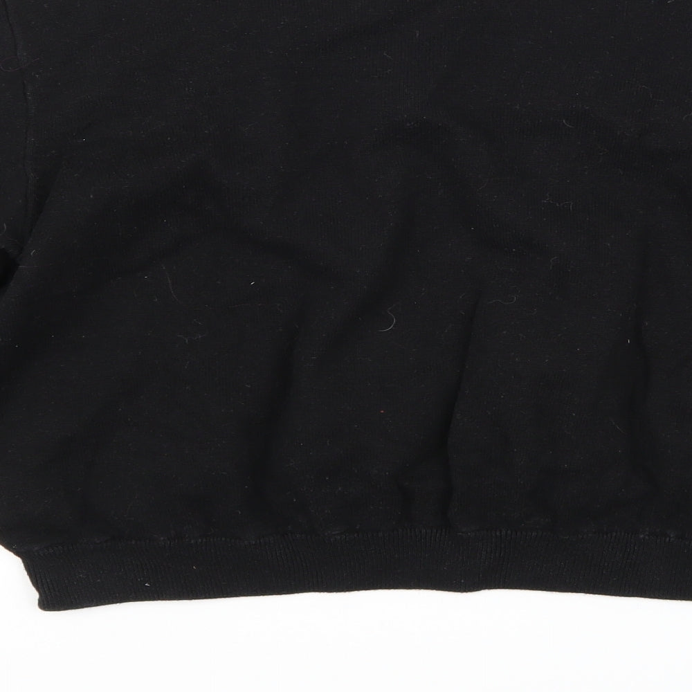 H*&M Womens Black  Rayon Pullover Jumper Size L