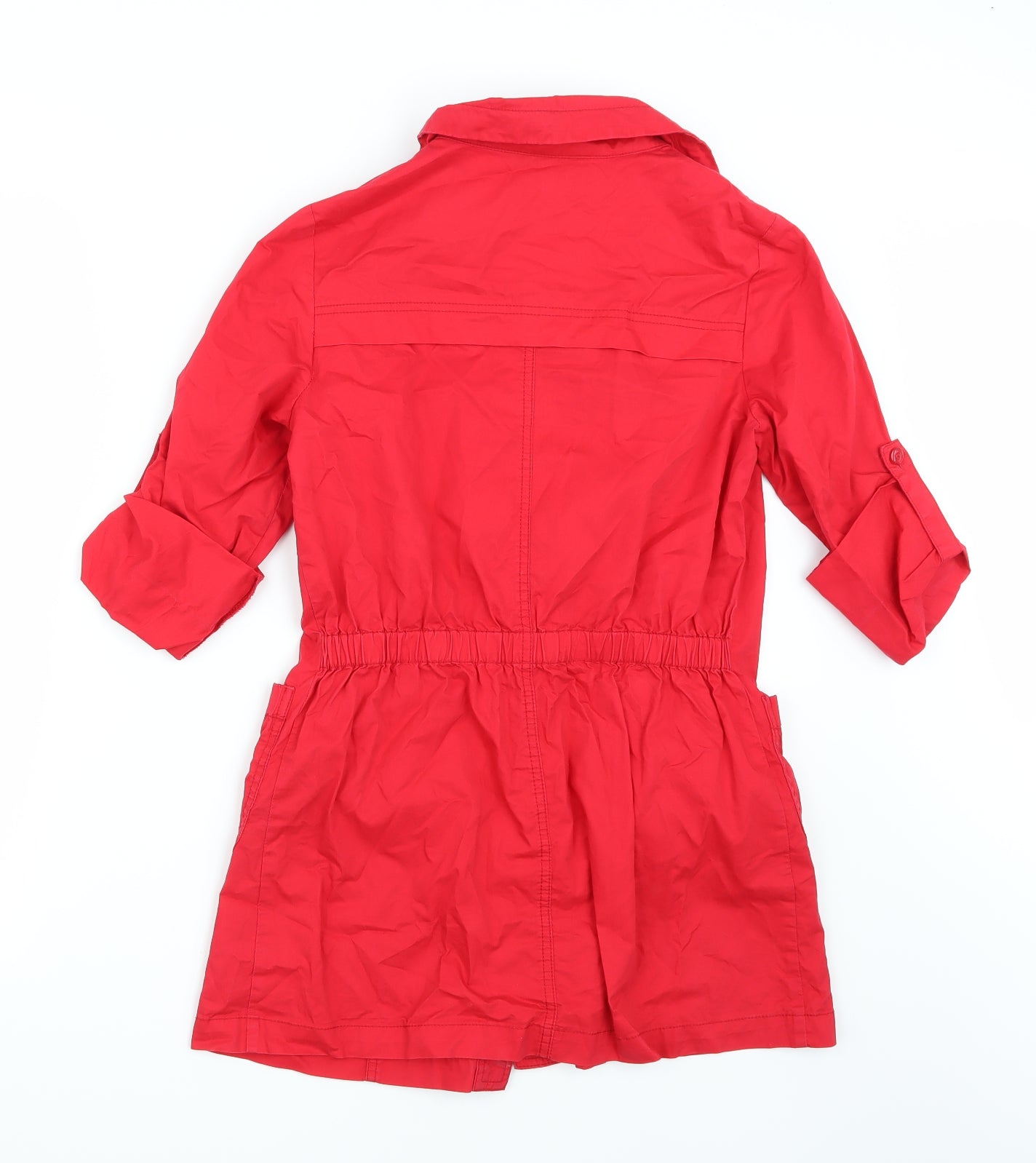 Esenxa Womens Red   Basic Button-Up Size S