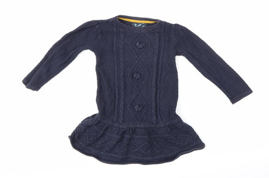 TU Girls Blue   Jumper Dress  Size 2-3 Years