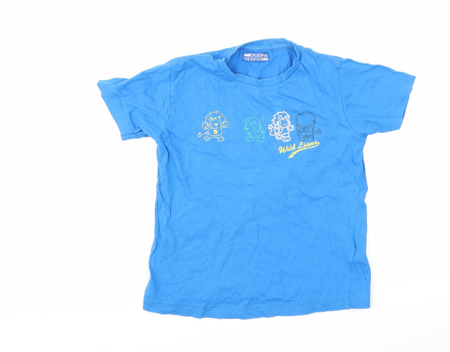 Doone Boys Blue   Basic T-Shirt Size 5-6 Years