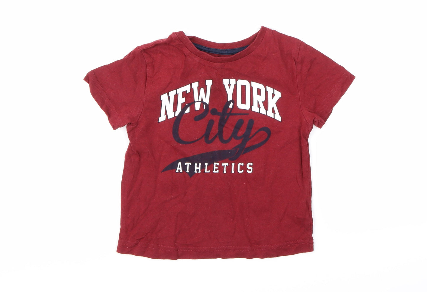 Rebel Boys Red   Basic T-Shirt Size 2-3 Years