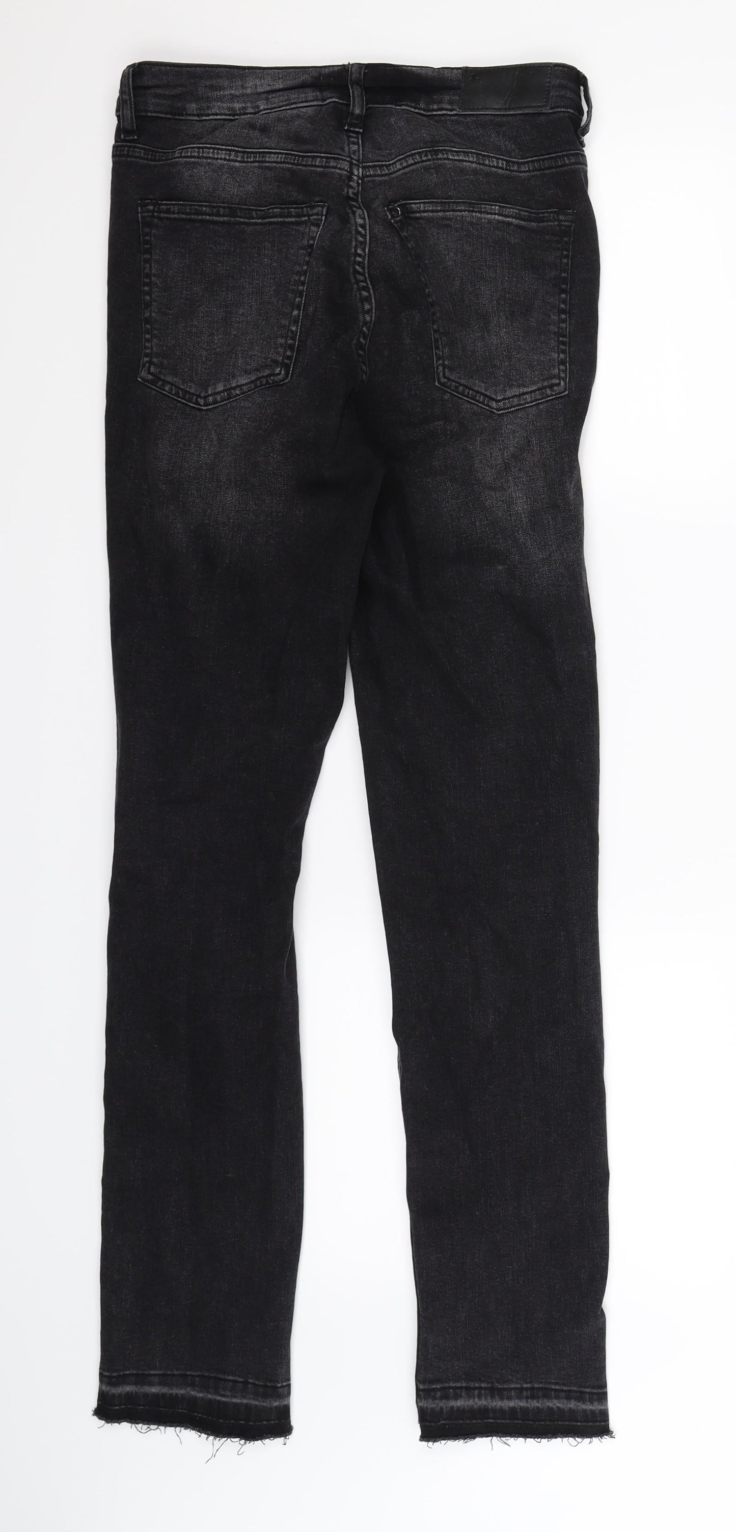 H&M Womens Black  Denim Skinny Jeans Size 8 L30 in