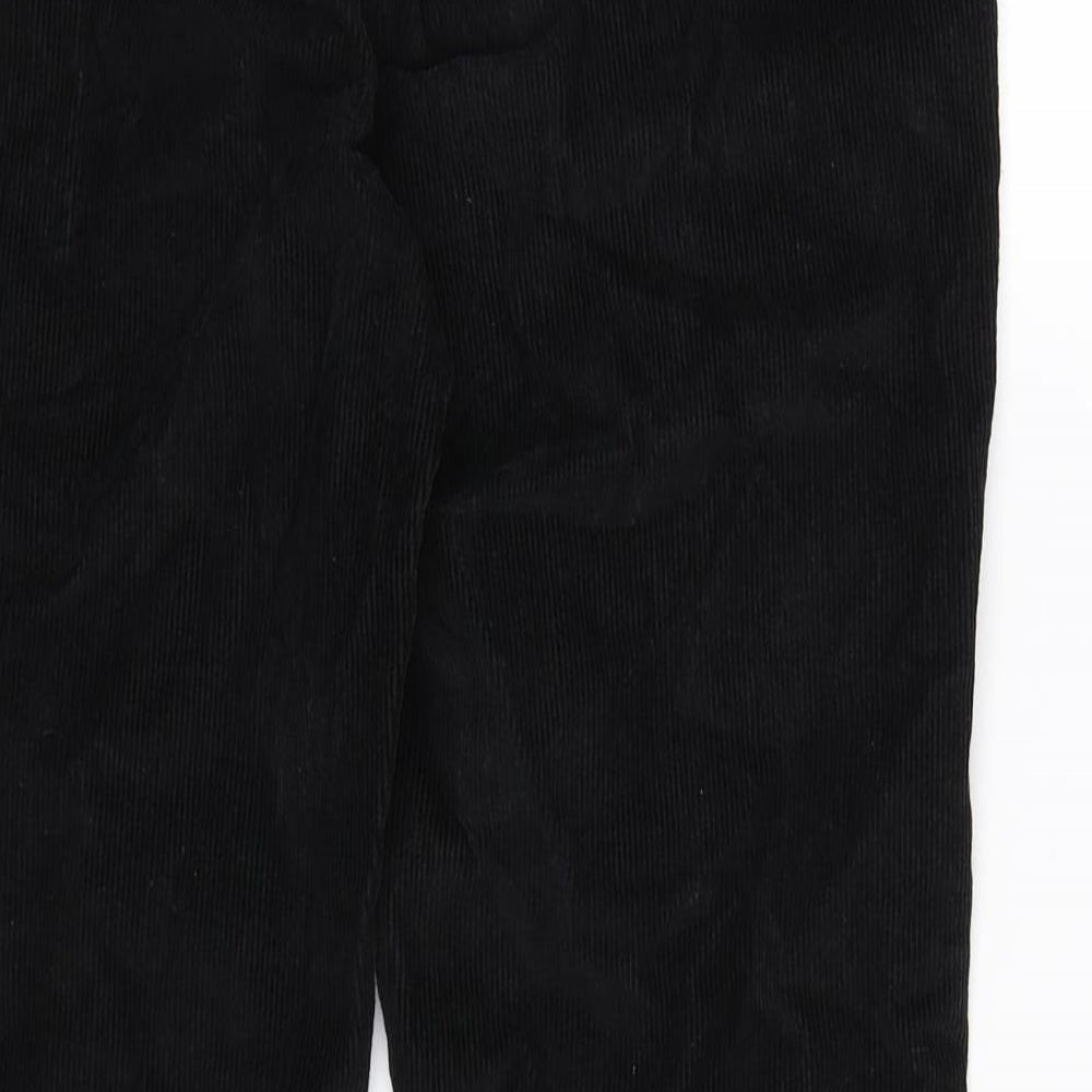 District Womens Black  Corduroy Trousers  Size 6 L31 in