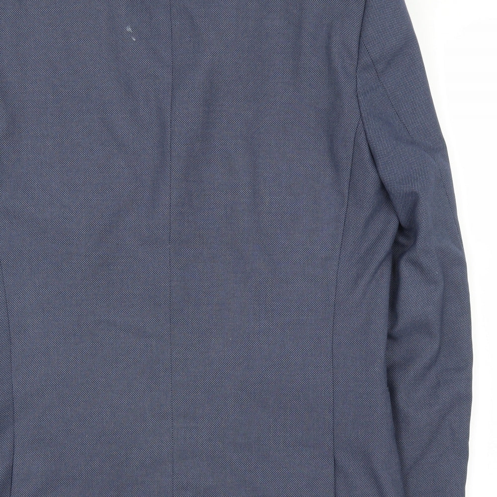 NEXT Mens Blue Geometric  Jacket Suit Jacket Size 42