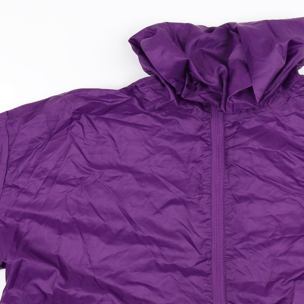Festival Womens Purple   Rain Coat Jacket Size M