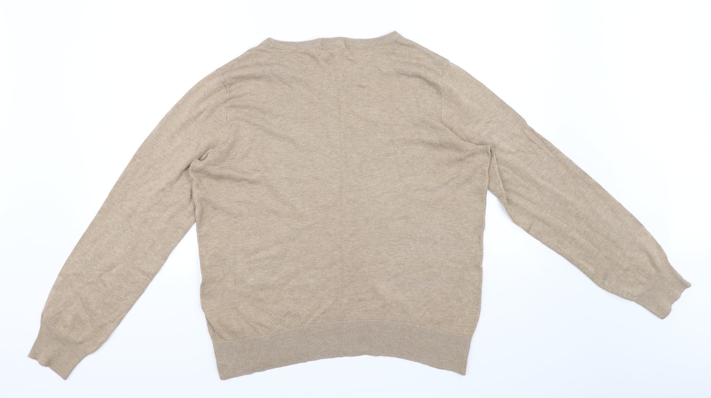 H&M Mens Brown   Pullover Jumper Size L